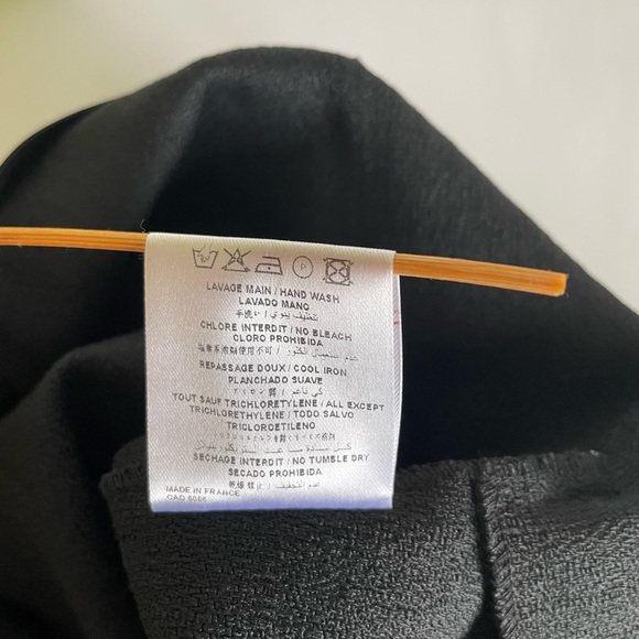 AXARA Women Black Cropped Pants 2/36 France NWOT - Picture 8 of 8